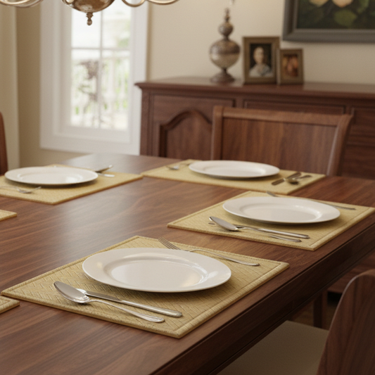 Patterned Leather - Beige Table Mat Trendy Home