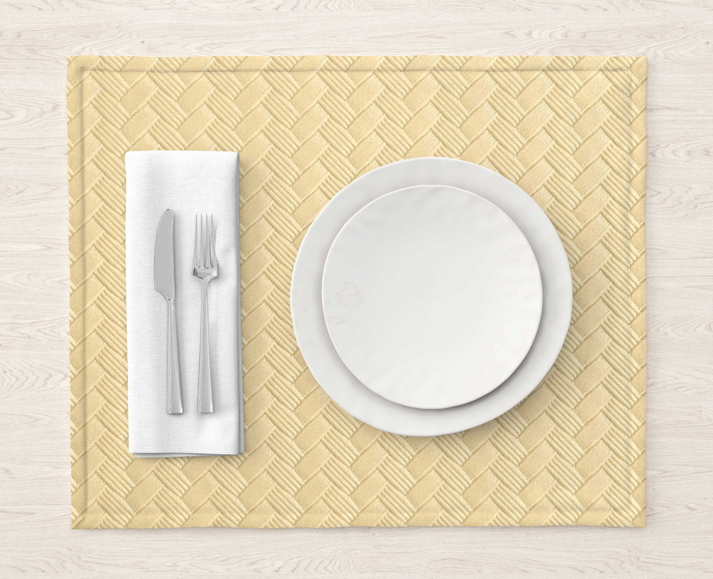 Patterned Leather - Beige Table Mat Trendy Home