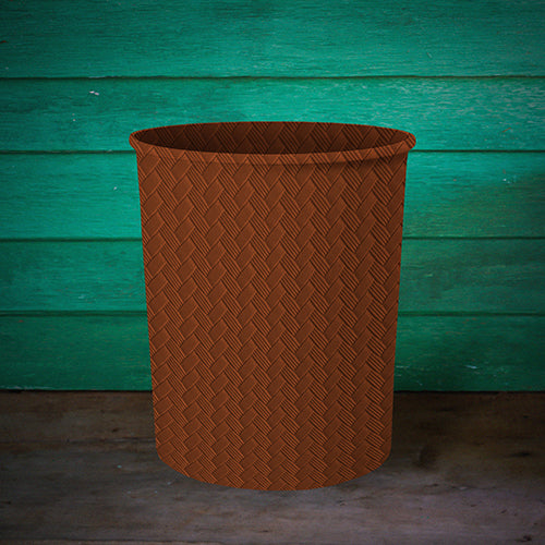 Patterned Leather - Bronze Dustbin Trendy Home