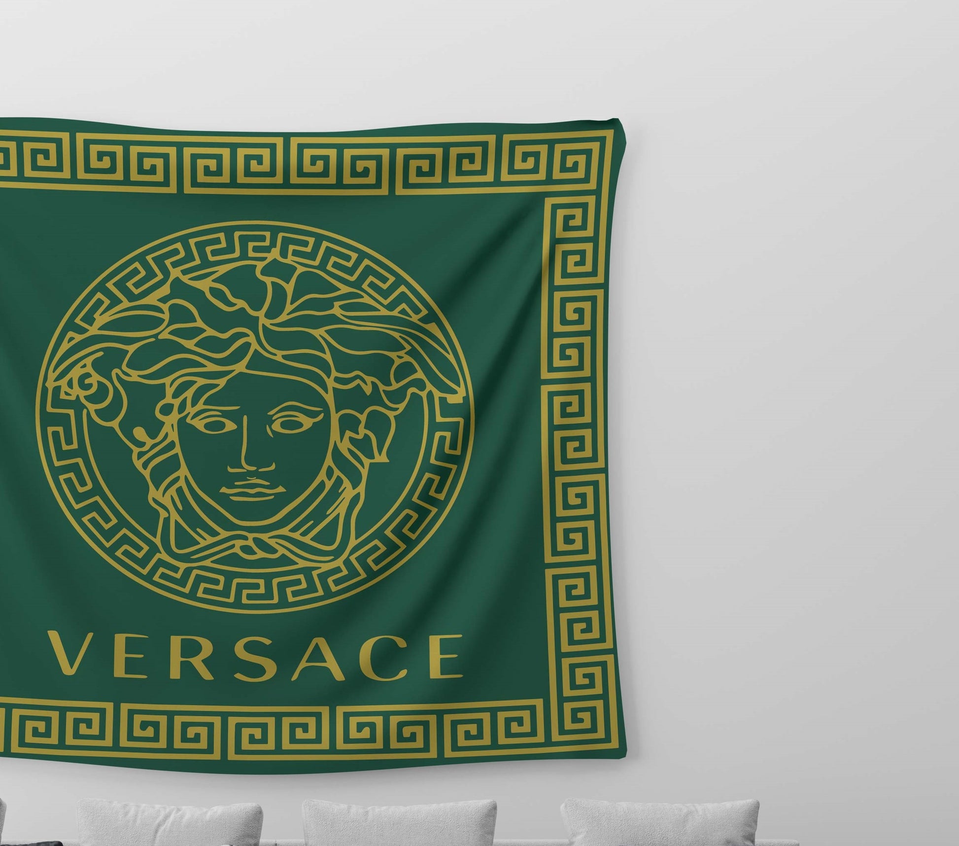 Green Versace Stripes Tapestry Trendy Home