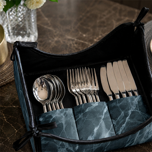 Turkish Velvet - Deep Blue Cutlery Tray