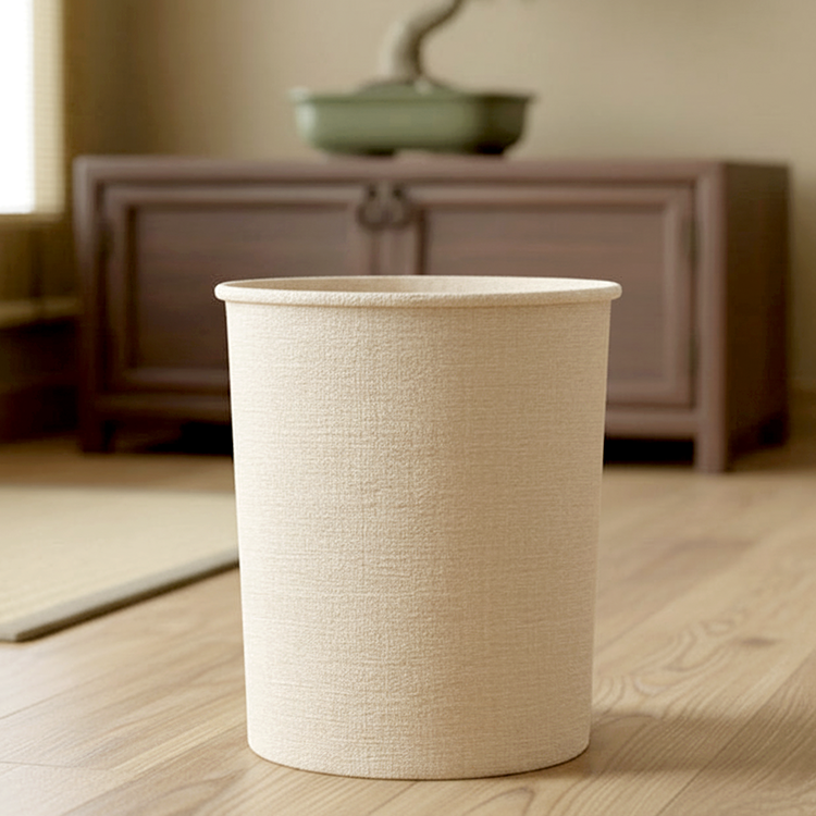 Fine Jute - Wheat Dustbin Trendy Home