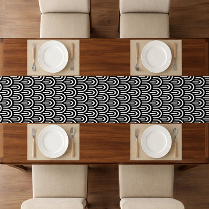 Printed - Monochrome Arch Table Runner Trendy Home