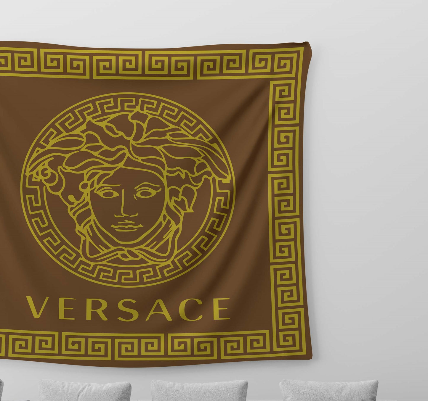 Brown Versace Stripes Tapestry Trendy Home