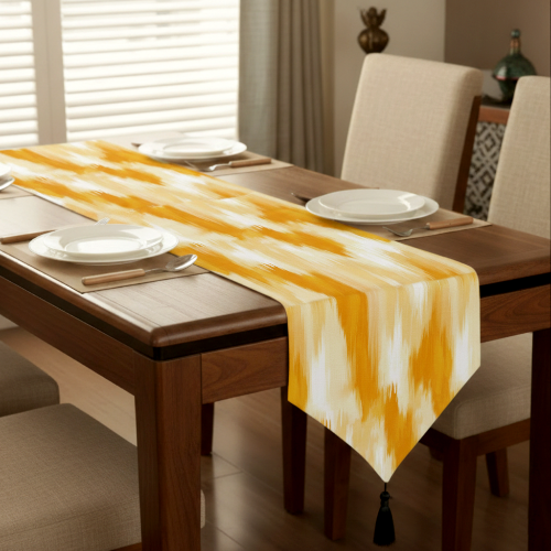 Printed - Solar Brushstroke Table Runner Trendy Home