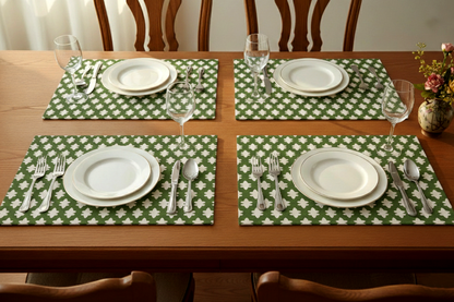 Printed - Emerald Symmetry Table Mat Trendy Home