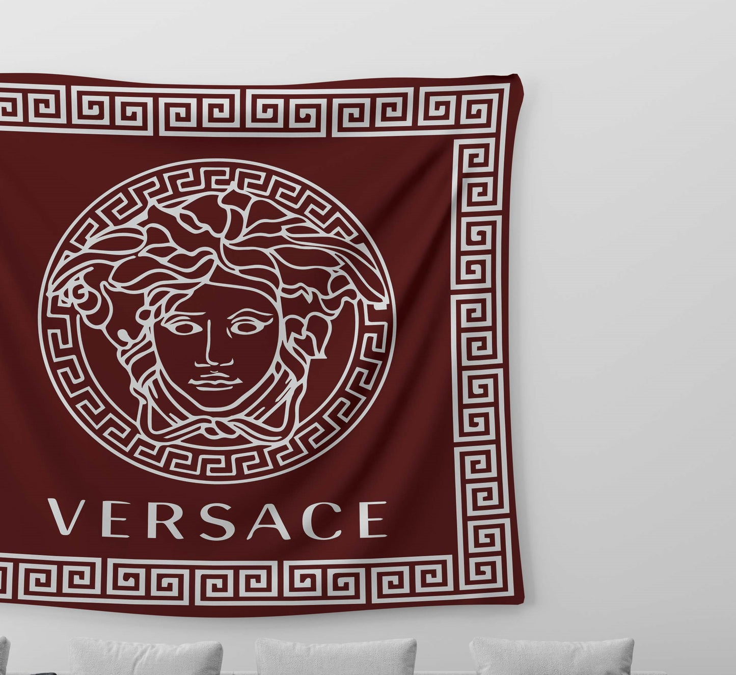 Red Versace Stripes Tapestry Trendy Home