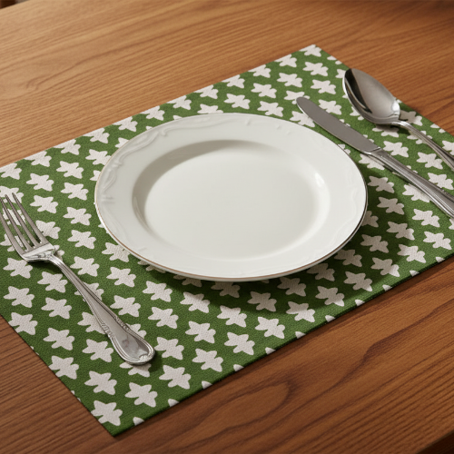 Printed - Emerald Symmetry Table Mat Trendy Home