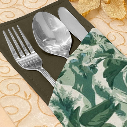 Printed - Victorian Green Cutlery Pouch Trendy Home