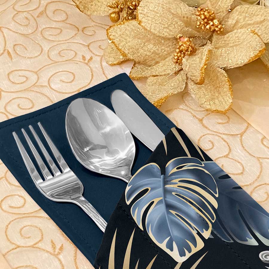 Printed - Moon Leaves Cutlery Pouch