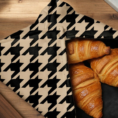 Printed - Beige Houndstooth Roti Kapra Trendy Home