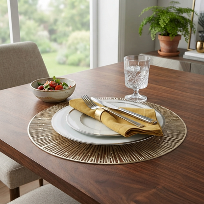 Pvc - Gold Celestial Glow Charger Plate