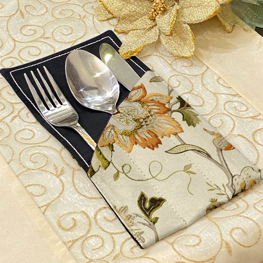 Printed - Beige Fort Cutlery Pouch Trendy Home