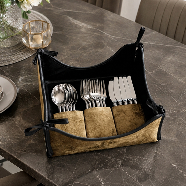 Malai Velvet - Fawn Cutlery Tray