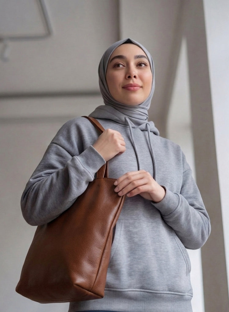 Leather - Burnt Cinnamon Tote Bag Trendy Home