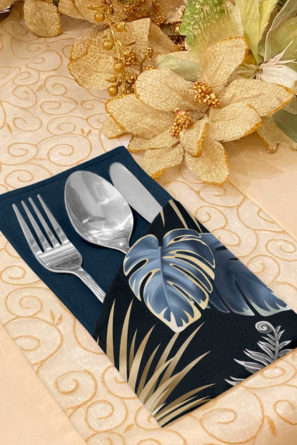 Printed - Moon Leaves Cutlery Pouch