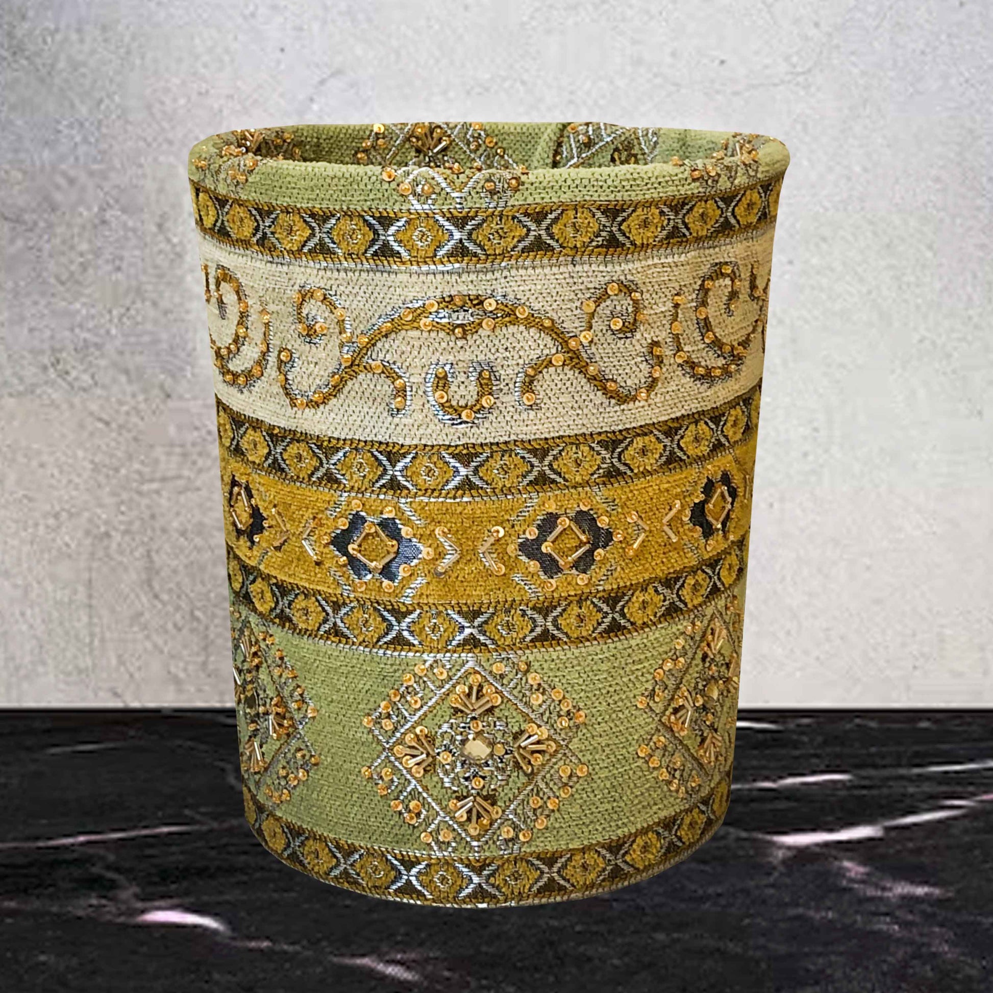 Hand Sequin - Green Dustbin Trendy Home