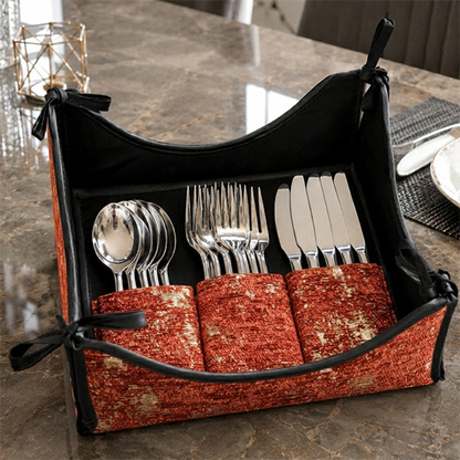 Shanghai Velvet - Rust Cutlery Tray