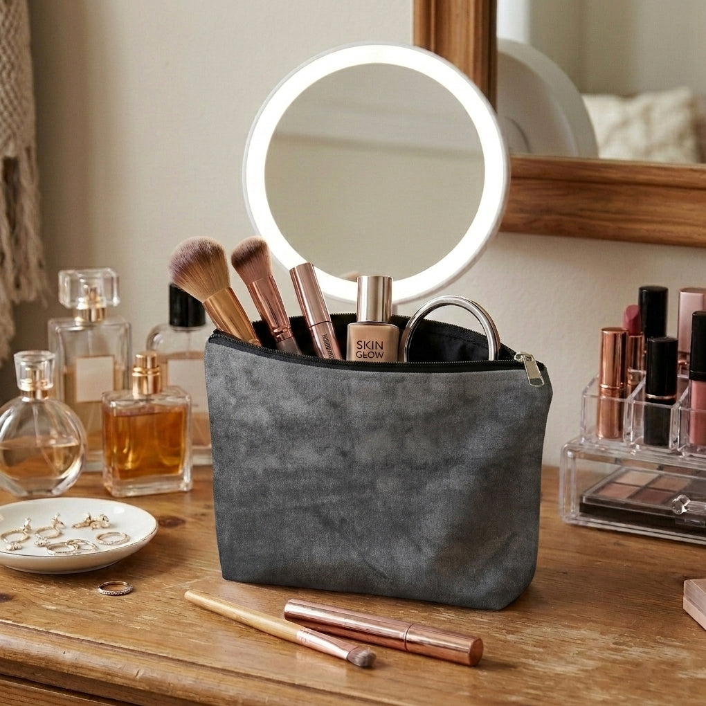 Malai Velvet - Steel Cosmetic Pouch Trendy Home