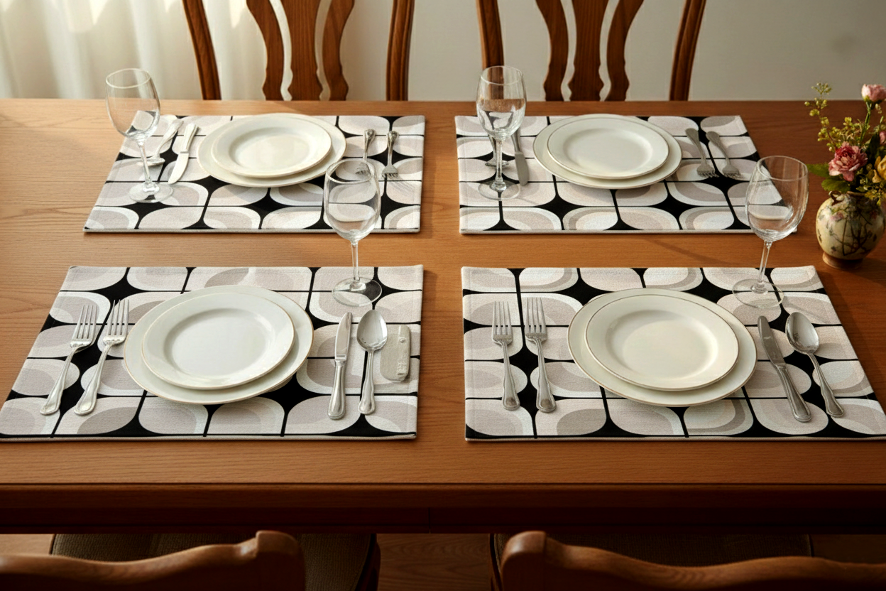 Printed - Retro Slate Table Mat Trendy Home