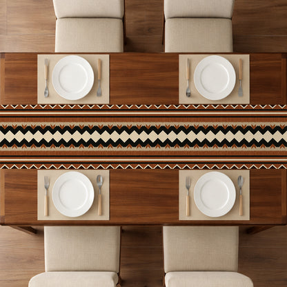 Printed - Tribal Terracotta Table Runner Trendy Home