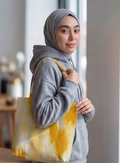 Printed - Solar Brushstroke Tote Bag Trendy Home