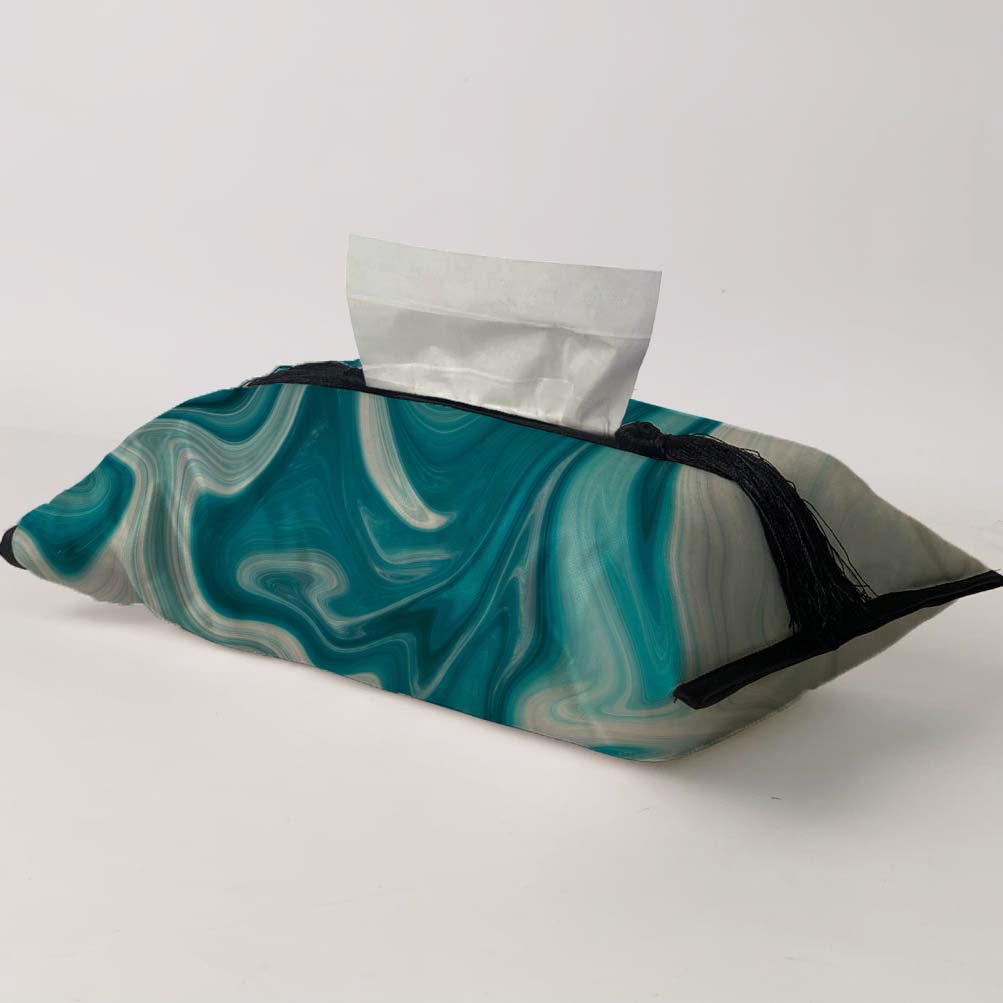 Blue Dumortierite Marble-Stone Tissue Box Trendy Home