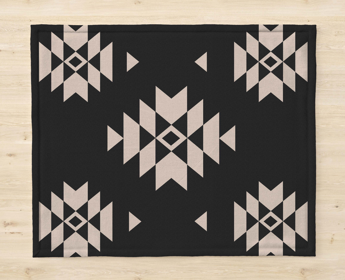 Rugged Black Table Mat Trendy Home