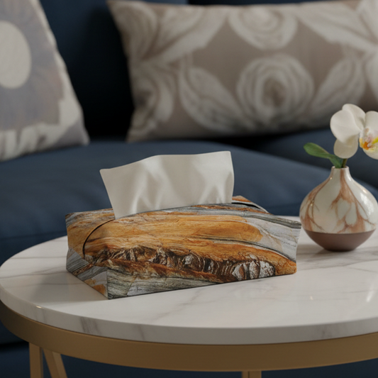 Printed - Earth Jasper Tissue Box Trendy Home