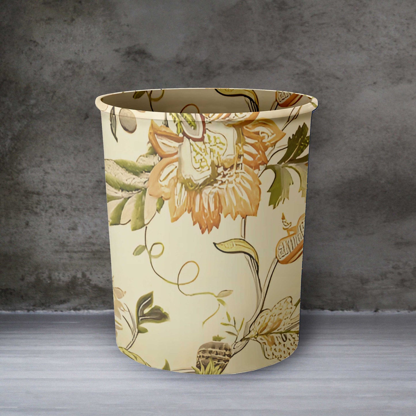 Printed - Beige Fort  Dustbin