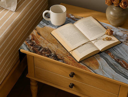 Printed - Earth Jasper Bed Side Table Accent Trendy Home