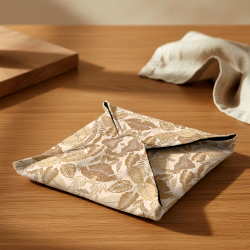 Printed - Sandy Beige Fern Roti Kapra Trendy Home