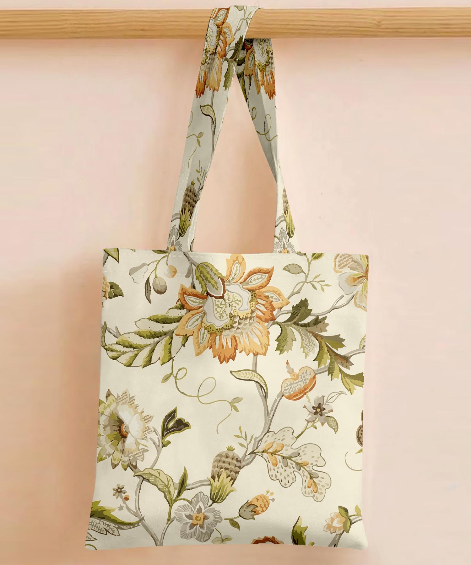 Printed - Beige Fort Tote Bag Trendy Home