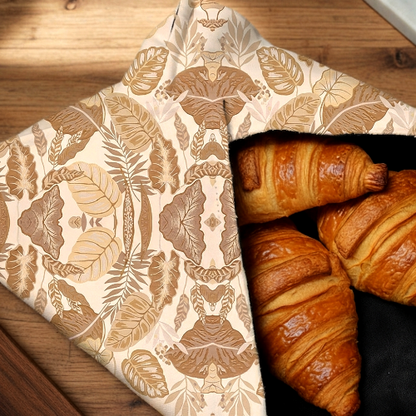 Printed - Sandy Beige Fern Roti Kapra Trendy Home