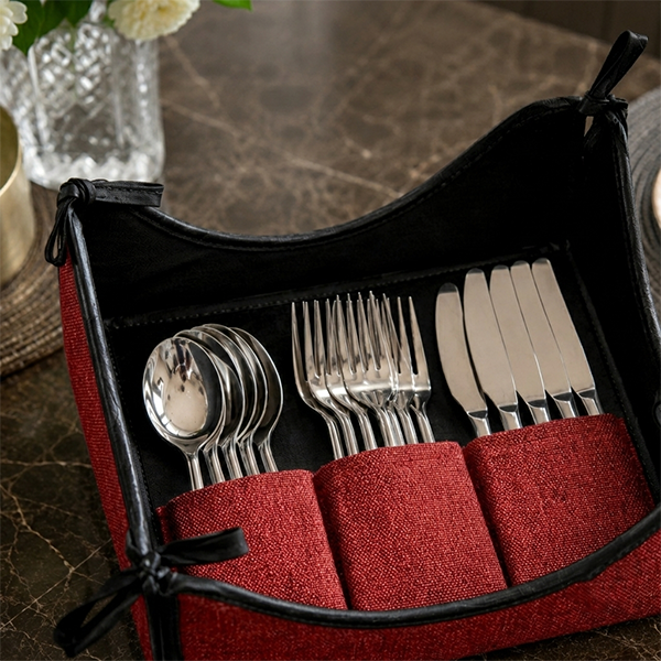 Fine Jute - Plum Cutlery Tray