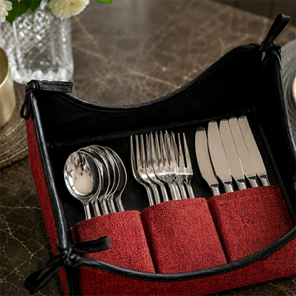 Fine Jute - Plum Cutlery Tray