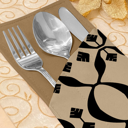 Printed - Beige Nomad Cutlery Pouch Trendy Home