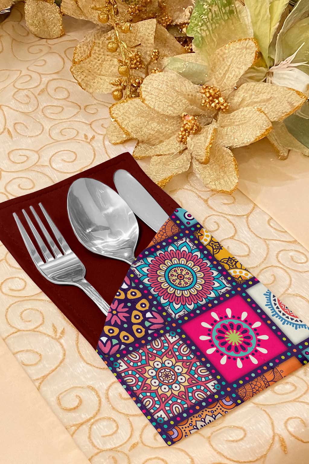Printed - Prehistoric Cutlery Pouch Trendy Home
