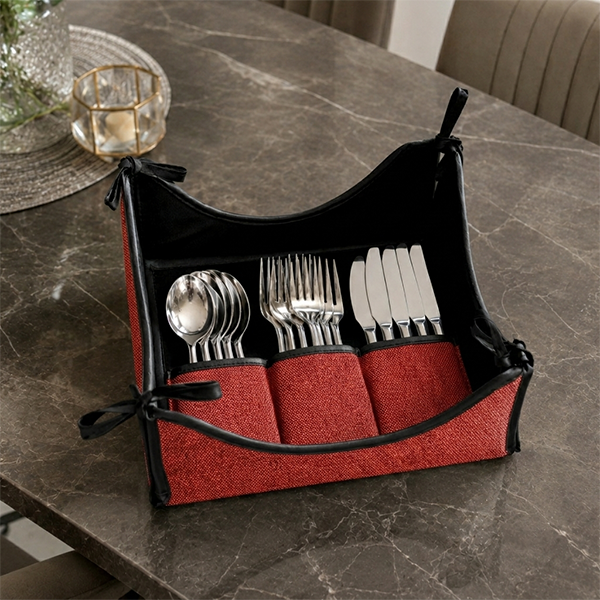 Fine Jute - Plum Cutlery Tray