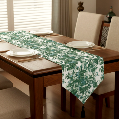 Printed - Victorian Green Table Runner Trendy Home