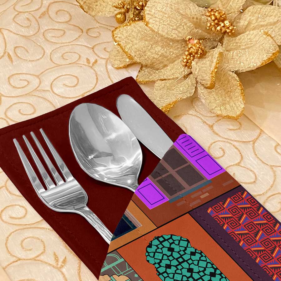 Printed - Mughal Cutlery Pouch