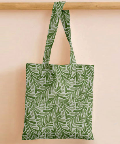 Printed - Sage Leaf Tote Bag Trendy Home