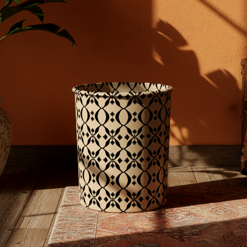 Printed - Beige Nomad Dustbin Trendy Home