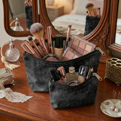 Malai Velvet - Black Cosmetic Pouch Trendy Home