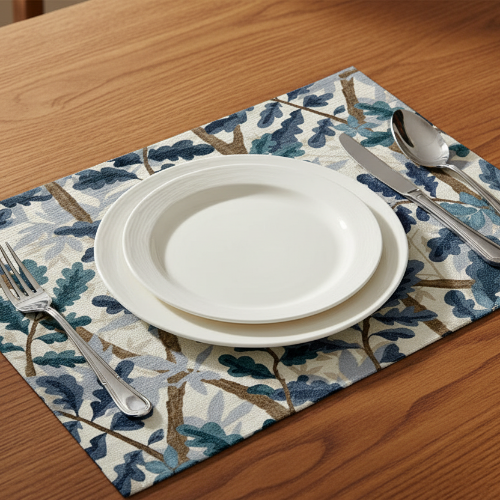 Printed - Blue Oak Table Mat Trendy Home