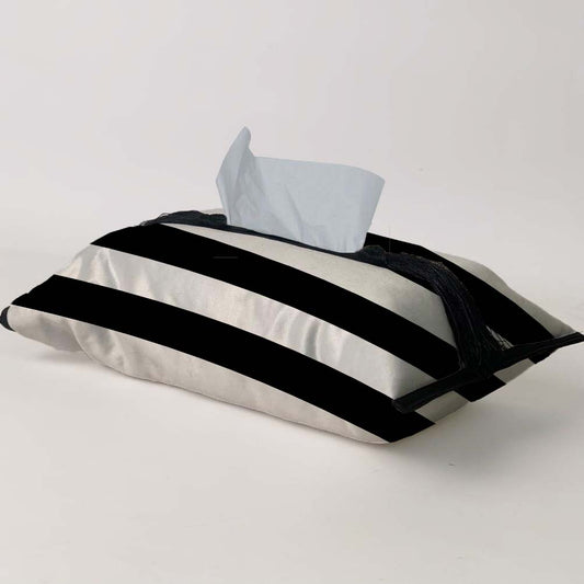 Black Linen Tissue Box