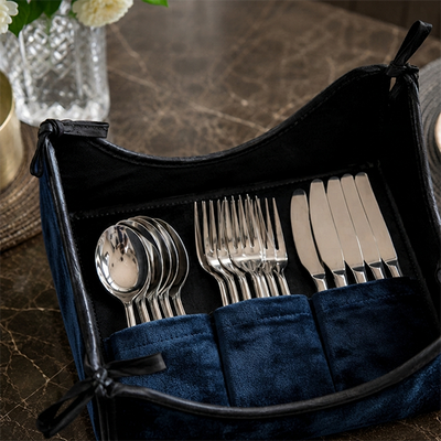 Malai Velvet - Midnight Cutlery Tray Trendy Home