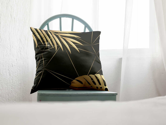 Printed - Night Leaves Cushion Cover Trendy Home