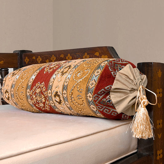 Hand Sequin - Rust Sofa Neck-Roll (pair) Trendy Home