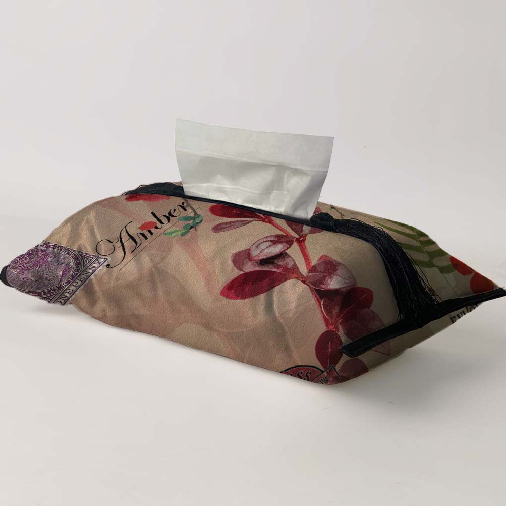 Red Flower Tissue Box Trendy Home